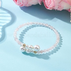 Natural Gemstone Beaded Cuff Bangles&nbsp;BJEW-JB13326