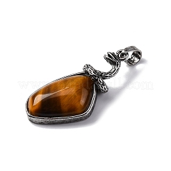 Natural Tiger Eye Pendants&nbsp;G-K338-42AS-05