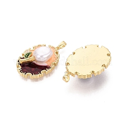 Brass Enamel Pendants&nbsp;KK-SZC0009-02G-01