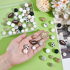 68Pcs 14 Styles Food Grade Eco-Friendly Silicone Beads&nbsp;SIL-GA0001-24B