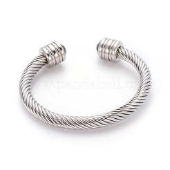 304 Stainless Steel Cuff Bangles&nbsp;BJEW-L642-28P