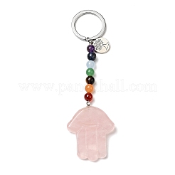 Natural & Synthetic Mixed Stone Chakra Keychain&nbsp;KEYC-F034-01