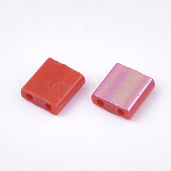 Electroplate Opaque Glass Seed Beads&nbsp;SEED-S023-18C-02A