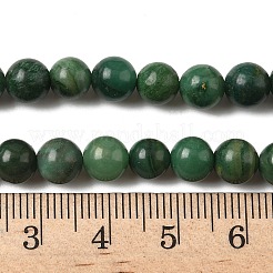 Natural West African Jade Round Beads Strands&nbsp;X-G-P075-03-6mm