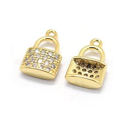 Brass Micro Pave Cubic Zirconia Charms&nbsp;LS-KK-L184-11G
