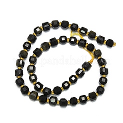 Natural Golden Sheen Obsidian Beads Strands&nbsp;G-I376-D51-01