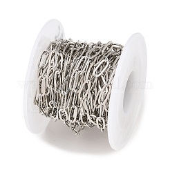 Brass Paperclip Chains&nbsp;KK-CBAC547-20P