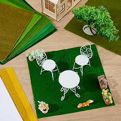 12Pcs 12 Colors Polyamide Artificial Garden Grass Mat Sand Table Model&nbsp;DIY-BC0016-42