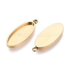 304 Stainless Steel Pendant Cabochon Component&nbsp;STAS-Q113-25D-G