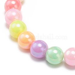 7Pcs 7 Color Candy Color Acrylic Round Beaded Stretch Bracelets Set&nbsp;BJEW-JB08928