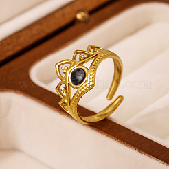 304 Stainless Steel Cuff Open Rings for Women&nbsp;WGDF800-01