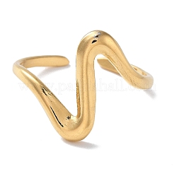304 Stainless Steel Open Cuff Rings for Women&nbsp;RJEW-M020-07G-06