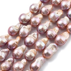 Natural Nucleated Pearl Beads Strands&nbsp;PEAR-B004-15E-01D