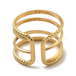 304 Stainless Steel Open Cuff Rings&nbsp;RJEW-Z018-07G