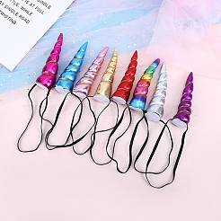 8Pcs 8 Colors Cloth Unicorn Horn Ear Elastic Headband&nbsp;OHAR-GF0001-50