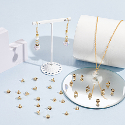 50Pcs Rack Plating Brass Bead Cap Pendant Bails&nbsp;KK-UN0002-91