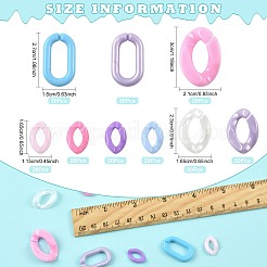 180Pcs 9 Colors Opaque Acrylic Linking Rings&nbsp;OACR-FS0002-78