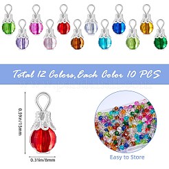 120Pcs 12 Colors Acrylic Pendants&nbsp;PALLOY-SW0022-02
