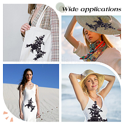 Flower Polyester Embroidery Sew on Appliques&nbsp;PATC-WH0020-33C