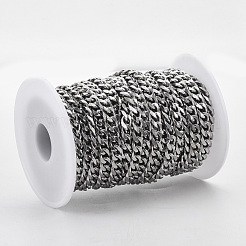 Tarnish Resistant 201 Stainless Steel Cuban Link Chains&nbsp;STAS-R100-23