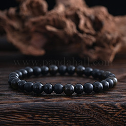 Matte Natural Gemstone Round Beads Stretch Bracelets for Men&nbsp;SB1725