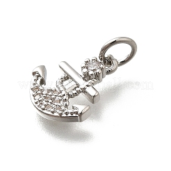 Brass Micro Pave Cubic Zirconia Charms&nbsp;KK-P295-41P