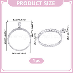 1Pc 925 Sterling Silver Coin Holder Bezel&nbsp;STER-NB0001-13