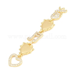 Brass Micro Pave Cubic Zirconia Big Pendants&nbsp;KK-A297-04B-G