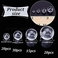 85Pcs 4 Styles Natural Quartz Sphere Beads&nbsp;G-NB0006-12