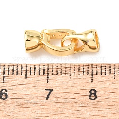 Brass Micro Pave Cubic Zirconia Fold Over Clasps&nbsp;KK-P164-05G-1
