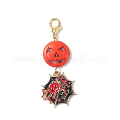 Halloween Synthetic Turquoise Pumpkin Pendant Decorations&nbsp;HJEW-JM04351