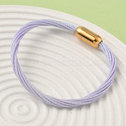 304 Stainless Steel with Polyester Metallic Cord Bracelets for Women&nbsp;BJEW-Z145-01G-27