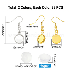 DIY Flat Round Dangle Earring Making Kit&nbsp;DIY-PH0006-51