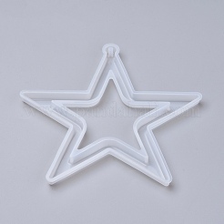Christmas Hollow Star DIY Pendant Silicone Molds&nbsp;X-DIY-I034-07