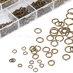 Mixed Sizes Diameter 4-10mm Brass Open Jump Rings&nbsp;KK-PH0008-AB-NF-B