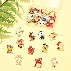 24Pcs 12 Styles Alloy Enamel Pendants&nbsp;ENAM-FS0002-86