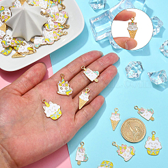 40Pcs 4 Styles Alloy Enamel Pendants&nbsp;ENAM-CJ0003-18