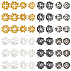 112Pcs 8 Styles Tibetan Styles Alloy Bead Caps&nbsp;TIBE-SC0002-41