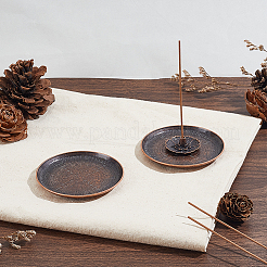 Round Alloy Incense Burner Holder&nbsp;AJEW-WH0609-636