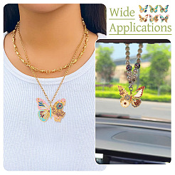 6Pcs 6 Styles Rack Plating Alloy Enamel Big Pendants&nbsp;ENAM-TA0002-76