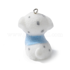 Flocky Resin Pendants&nbsp;FIND-A047-04P-01