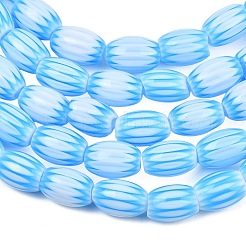 Handmade Millefiori Glass Oval Bead Strands&nbsp;LK-Z001-01B-02
