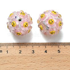 Polymer Clay Rhinestone Beads with Resin&nbsp;RESI-Z045-03B