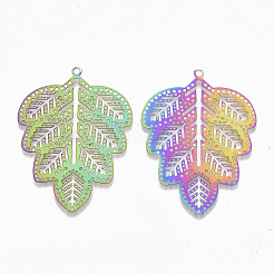 Ion Plating(IP) 201 Stainless Steel Filigree Pendants&nbsp;X-STAS-S108-101