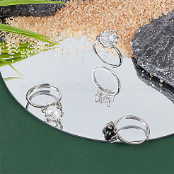 6Pcs 3 Style Adjustable Brass Finger Ring Components&nbsp;KK-PH0005-22