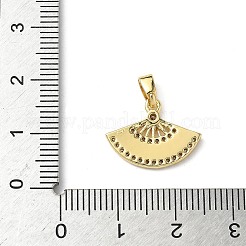 Brass Micro Pave Cubic Zirconia Pendants&nbsp;KK-I371-28G-02