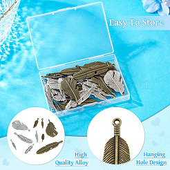 40Pcs 10 Styles Tibetan Style Alloy Pendants&nbsp;TIBEP-TA0001-44