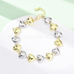 Brass Link Chain Bracelets for Women&nbsp;BJEW-G762-02GP