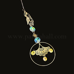 Brass Big Pendant Decorations&nbsp;HJEW-M005-01G-04