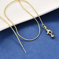 1MM Brass Round Snake Chain Adjustable Slider Necklaces&nbsp;NJEW-M108-29G